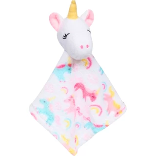 Naninha De Pelúcia Branco Unicórnio Para Bebê 11863 - BUBA