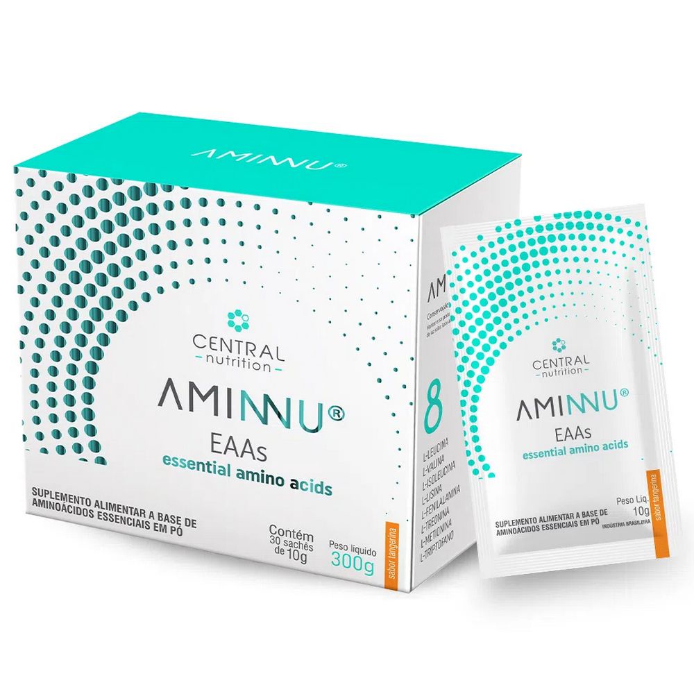 Aminnu Eaas Essential Amino Acids Tangerina 30 Saches de 10g Central Nutrition Shopee