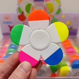 Marca Texto Florzinha Giratória Kit 5 Cores Papelaria Kawaii