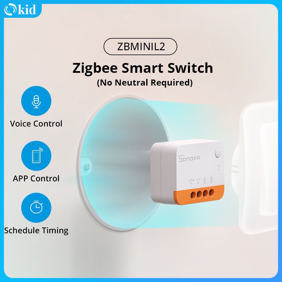 2023 Sonoff Zbminil2 Wifi Smart Switch Voice Time Control Zigbee 3.0 Comutador Sem Fio Trabalho Com Ewelink APP Extreme (Não É Necessária Linha Zero)
