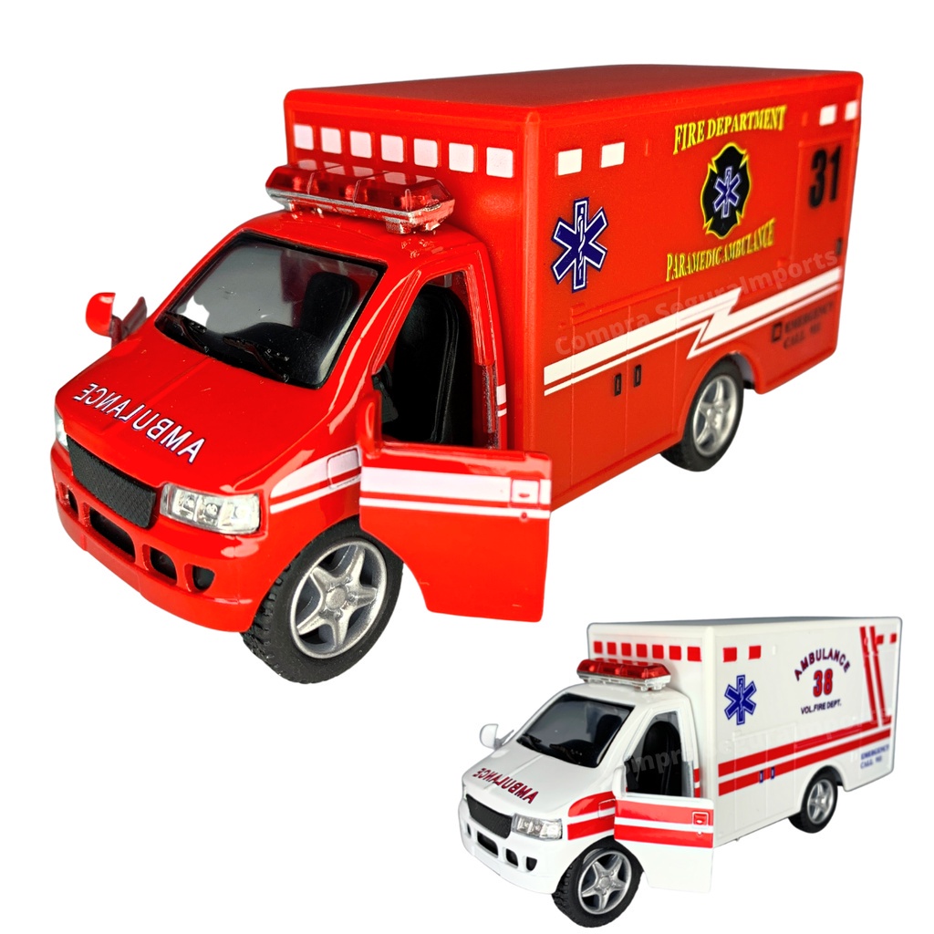 Ambulância De Brinquedo Miniatura De Ferro | Shopee Brasil