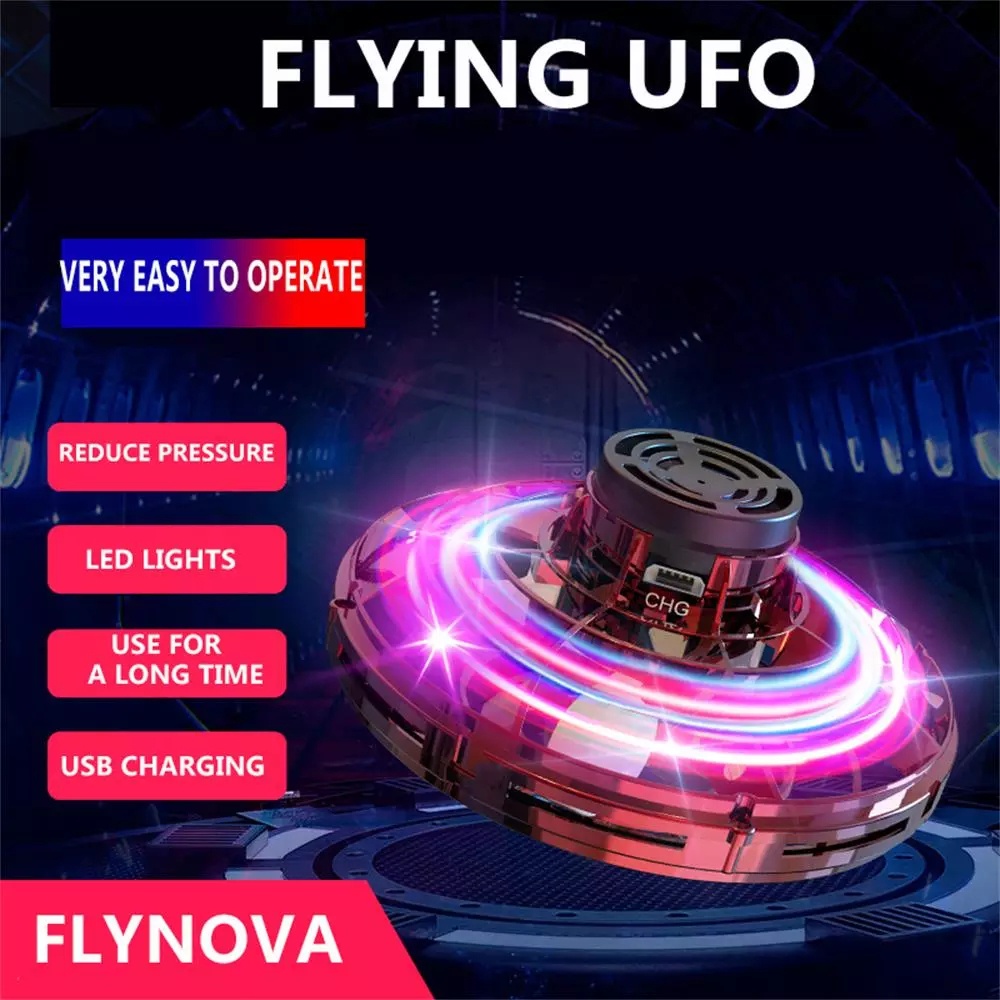 Flynova Flying Spinner Boomerang Magic Mini Brinquedos Mágicos De Drone Ovni 2023 Novo Estilo