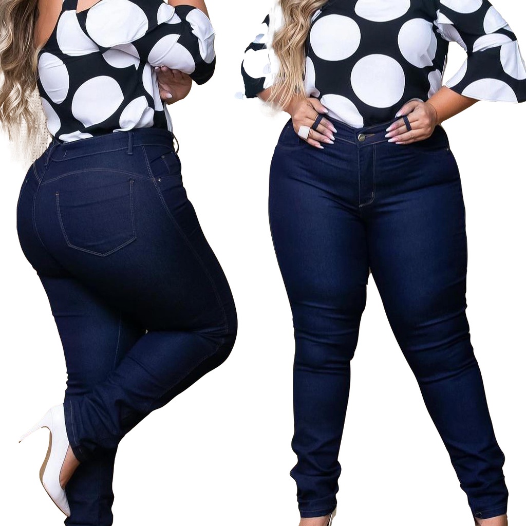 Calça jeans feminina plus size - R$ 69.00, cor Azul #48951, compre