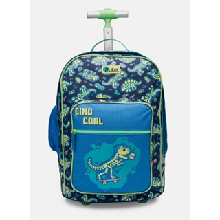 Mochila Escolar com Rodinha Dinossauro Fósseis - Puket