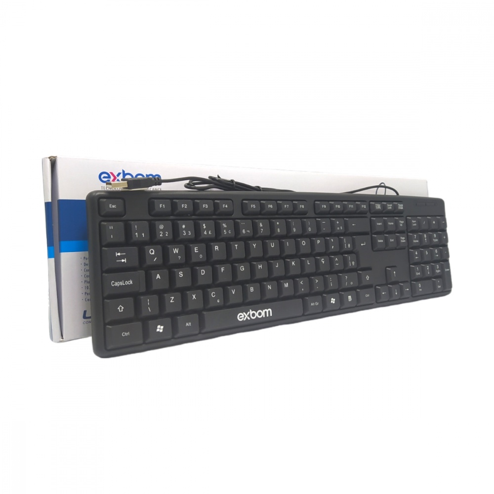 Teclado Usb Standard Abnt Padrão Brasileiro Exbom Bk 103 Shopee Brasil 9348