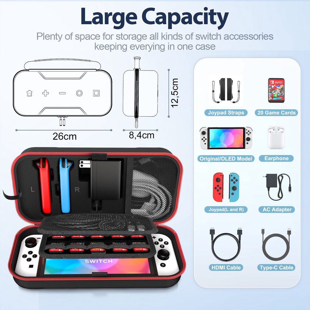 Nintendo switch storage case discount
