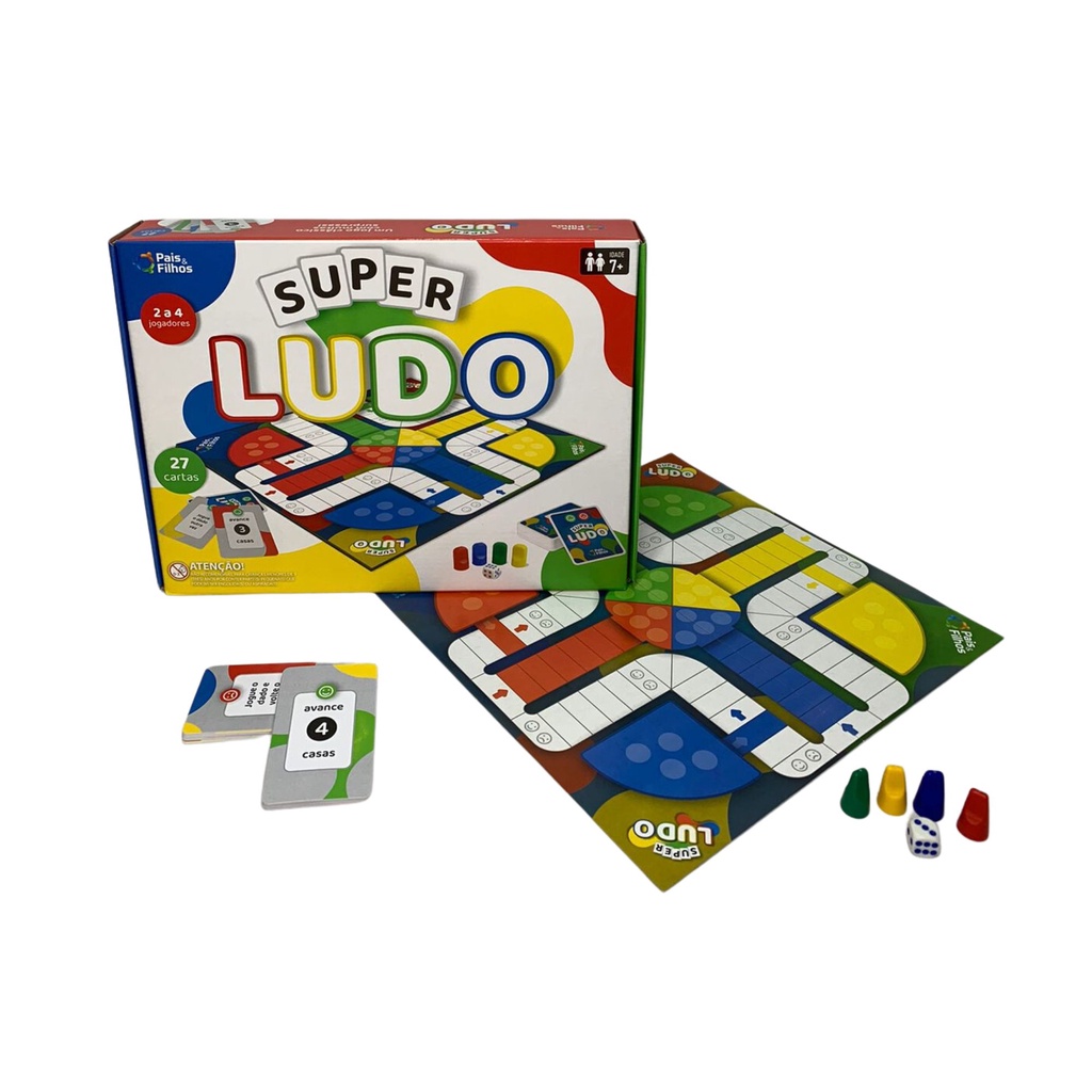 Jogo De Mesa Super Ludo Premium Pais & Filhos