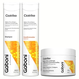 Kit Cicatriliso Antifrizz/Pós Progressiva Shampoo + Condicionador + Máscara Ultra-hidratante