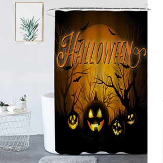 Nova Cortina De Chuveiro Cartoon Halloween À Prova D