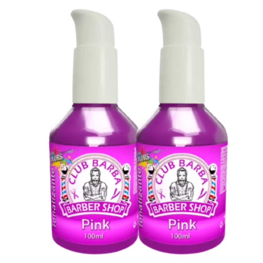 2 Tonalizante Para Cabelo Club Barba Biotchelly Pink 100ml