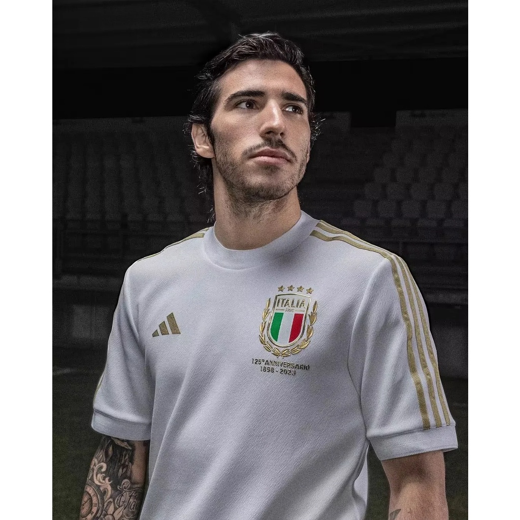 (P-4GG) 2023/2024 Italy II Edição 125th Aniversário White Football Jersey High Quality Tailândia Versão 1 : 1 Camisa de time Personalizada Masculina YDL