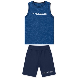 Conjunto Regata e Bermuda Moletom Infantil Menino Marisol