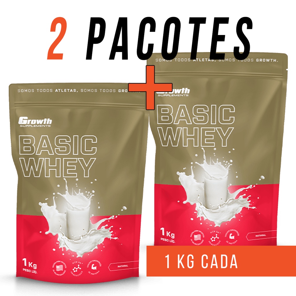 Kit 2x Basic Whey Protein (1kg) – Growth Supplements