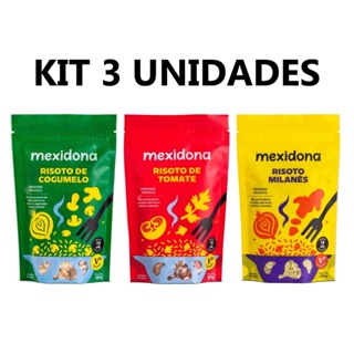 Risotos Bio Blend Mexidona Milanês Tomate Cogumelo - Kit 3 unidades