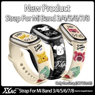 Bracelete Para Mi band 8 7 Esporte Silicone Miband6 miband 5 Pulseira correa Substituição xiaomi 6 5 4 3
