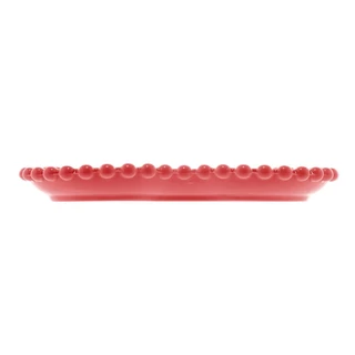 4 Pratos Wolff Beads de Porcelana Vermelho