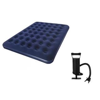 Kit Colchão Inflável Casal Resistente + Bomba De Ar Manual