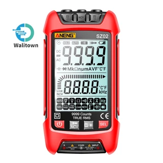 SZ01 SZ02 Multímetro Digital De Alcance Automático 9999 Conta TRMS AC DC Voltímetro Amperímetro De Resistência NCV Testador De Capacitância De Transistor De Temperatura