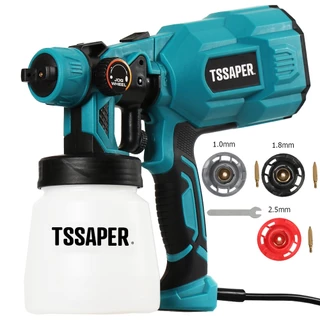 Pistola De Pintura Elétrica E Pulverizador HVLP 550w com 3 bicos de cobre Tssaper em Oferta na Shopee