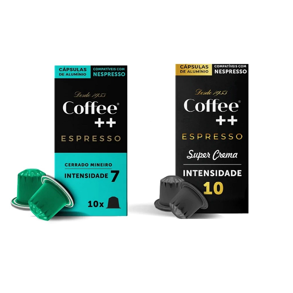 Kit 20 Capsulas Para Nespresso Coffee Mais Super Crema + Cerrado Mineiro