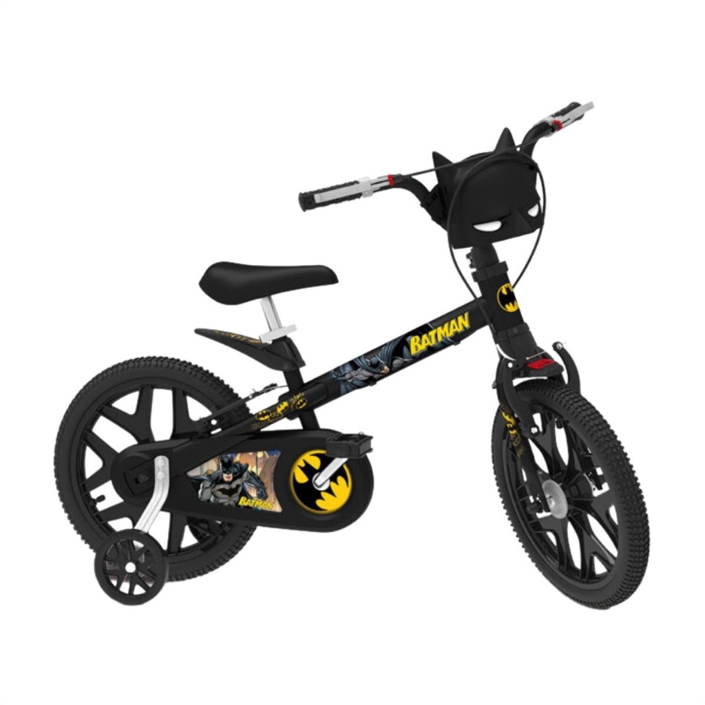 BICICLETA PARA EMNINO ARO 16 BATMAN COM MASCARA BANDEIRANTE | Shopee Brasil