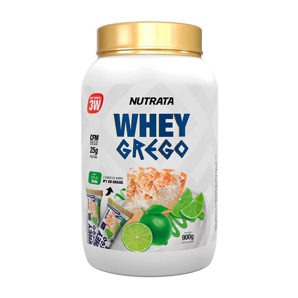 Whey Grego 900 G Torta De Limão Nutrata Isolado Concentrado