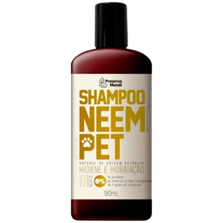 Shampoo Natural Cães E Gatos Neem Pet Preserva Mundi 180ml