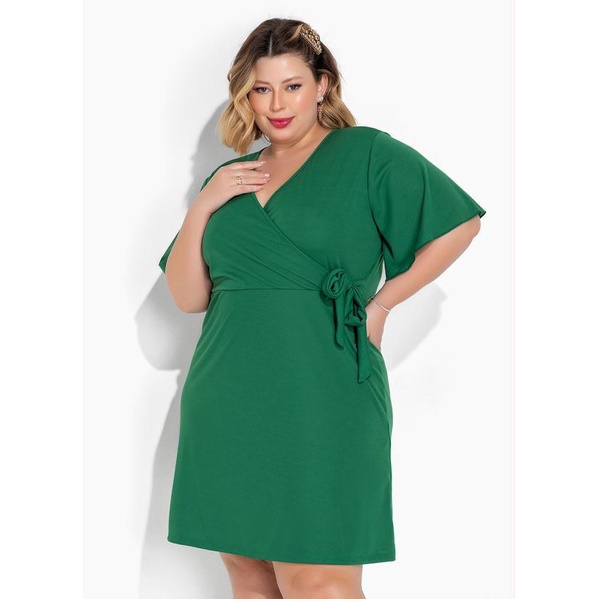 Vestido acinturado hot sale plus size