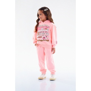 Conjunto de Inverno com Blusão e Calça em Moletom Infantil Feminino Up Baby