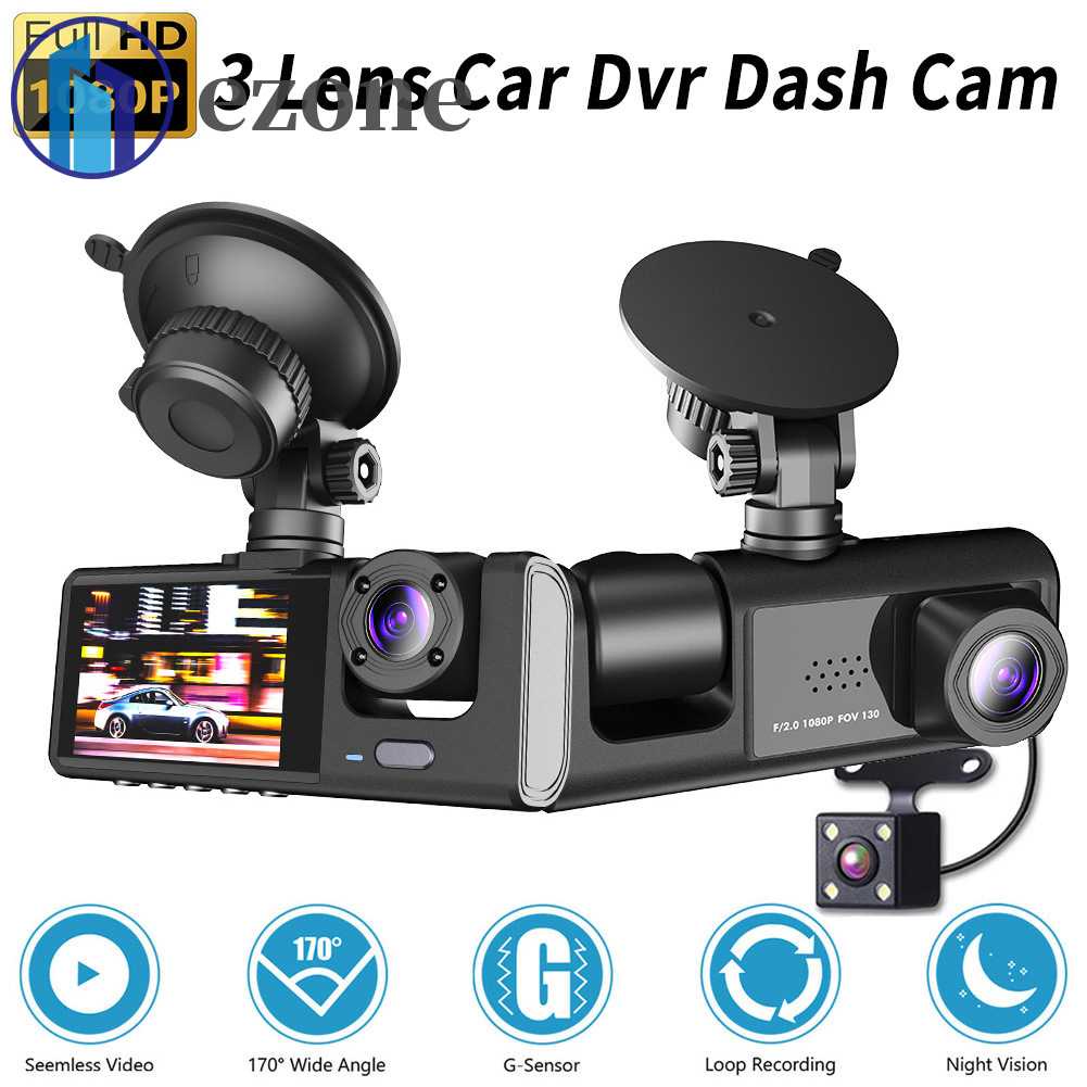 Asawin WiFi Dash Camera 3.16In IPS Double Cameras for Car Video