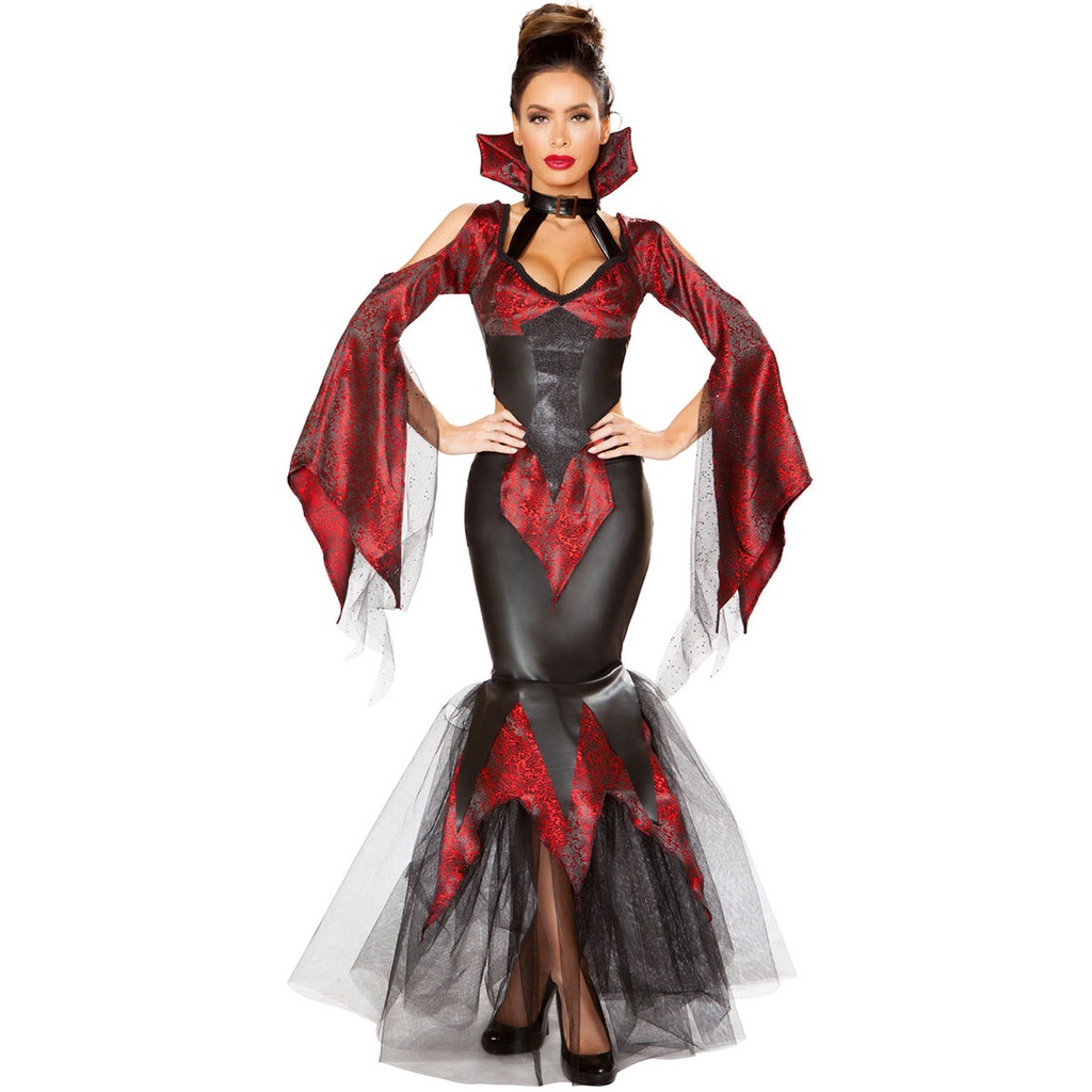 Fantasia Feminina Halloween Bruxa Vermelha Pêssego Coração Rainha Vampiro  Diabo Uniforme Ds Performance
