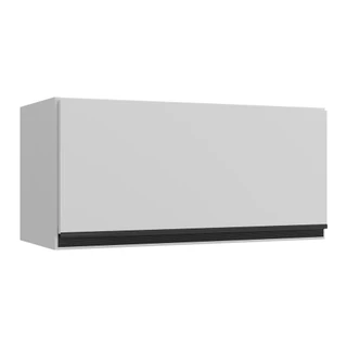 Armário Aéreo Cozinha 70 cm 1 Porta Basculante Veneza Multimóveis MP3681.964 Branco/Preto