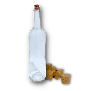 12 Garrafa de Vidro Vinho 750ml C/Rolha Licor Pinga Cachaça