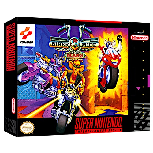Caixa Box de Cartucho de Super Nintendo Bikers Mice From Mars