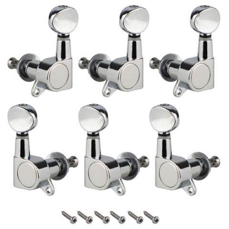 Tarraxas Modelo 3R3L Para Guitarras Tipo LesPaul Cromadas