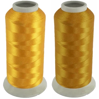 Linha Bordar 100% Poliester 120g Cone 4000m Cor Ouro Dourado