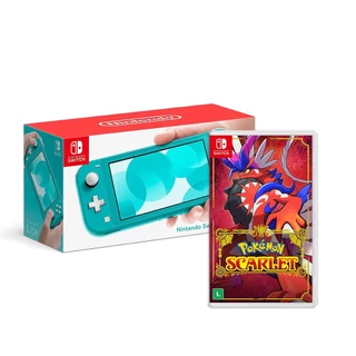 Console Nintendo Switch Lite Turquesa + Jogo Pokémon Scarlet