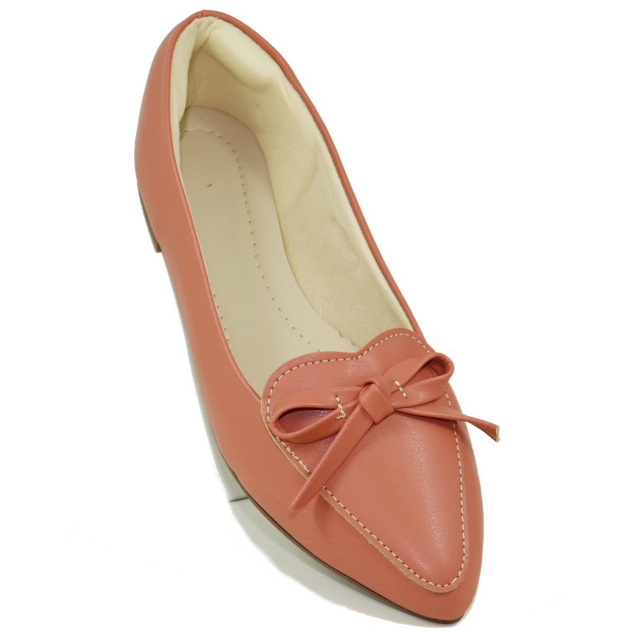 Sapatilha Feminina Coração Laço Lisa Elegante Confort Cores