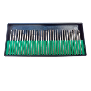 Kit 30 Pontas Diamantadas para Micro Retíficas Gravar Vidro