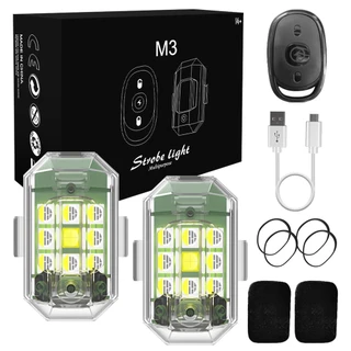 Luz Estroboscópica Sem Fio De Controle Remoto LED Para Motocicleta Scooter De Indicador Luminoso De Aviso Anti-Colisão Flash À Prova D'água