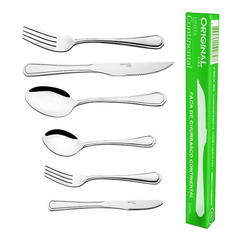 Jogo Garfo Faca Inox 72 Pecas Bar/restaurante Bufffet