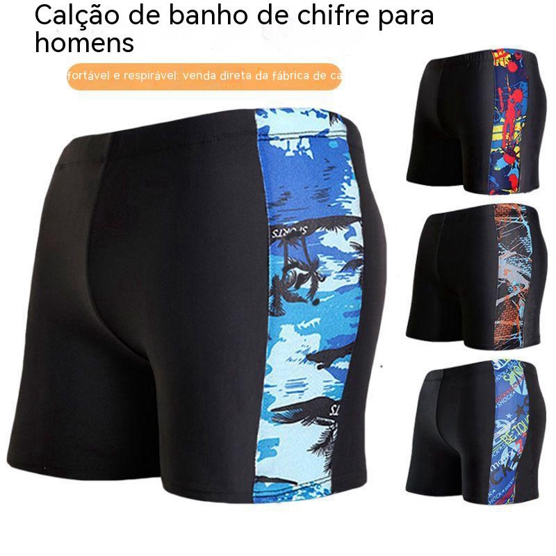 Boxer Baús De Natação Homem Leite Seda Cor Única Corresponde À Cintura Alta Tr