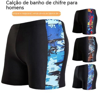 Boxer Baús De Natação Homem Leite Seda Cor Única Corresponde À Cintura Alta Tr