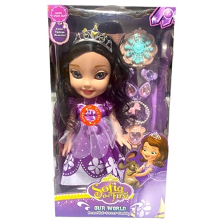 Boneca Princesa Sofia 34cm Musical Com Acessorios