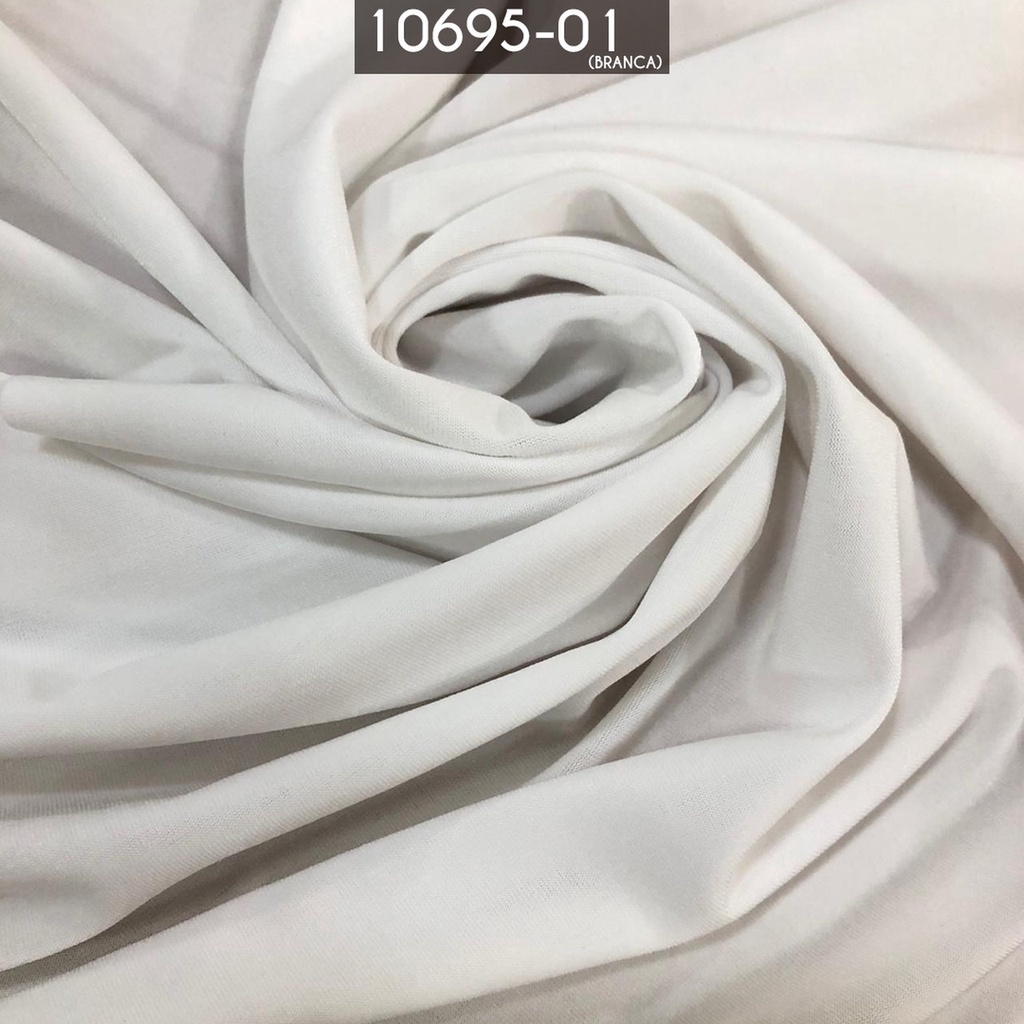 Tecido Malha Suplex 96% Poliester 4% Elastano Branco