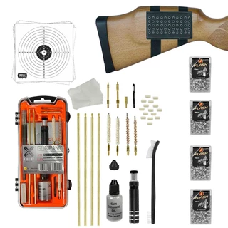 Kit Limpeza Gunpany Armas 4.5mm 5.5mm + Pulseira Porta Chumbinho AR15 Sport + 04 Latas Rossi Sport 5.5mm