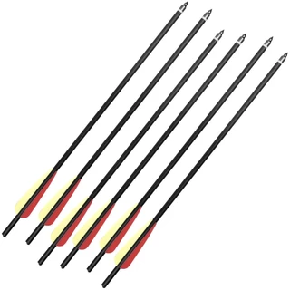 Kit de Flechas Pretas em Aluminio 6 unidades 20 polegadas