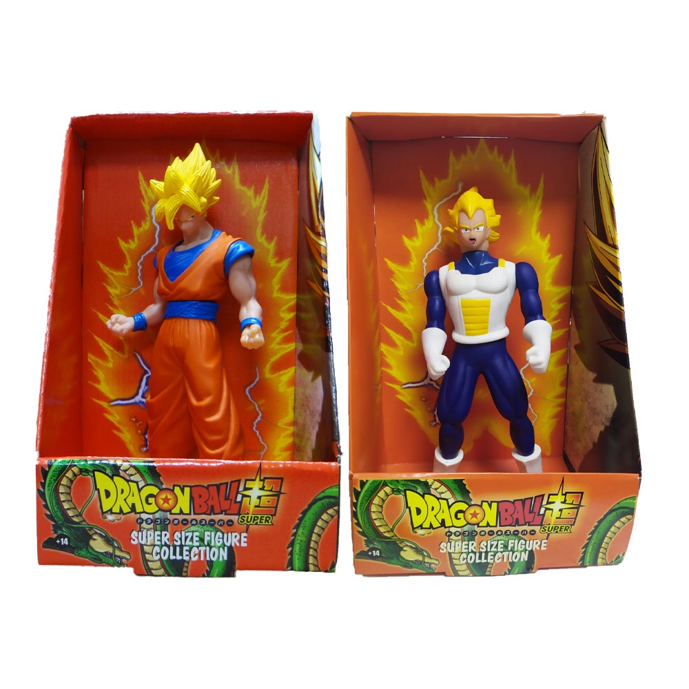 Kit 2 Bonecos Dragon Ball Z Goku Super Saiyajin E Vegeta Ssj | Shopee ...