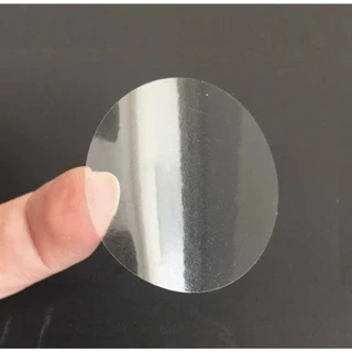Lacre Adesivo Transparente Redondo Tamanho 4 Cm 50 Unidades