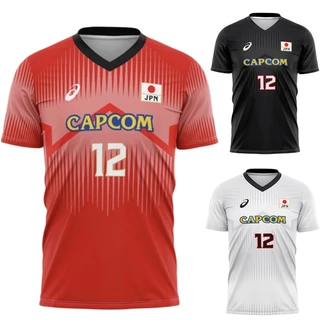 Camiseta Jersey Homem 2023 Japão VNL 2023 Vôlei Manga Curta ISHIKAWA/RAN/NISHIDA
